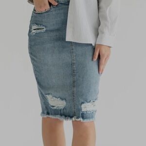 Inherit denim skirt
